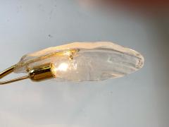 MODERNIST POLISHED BRASS AND MURANO GLASS SHADE DESK LAMP - 1218308