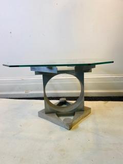 MODERNIST SCULPTURAL METAL CUT OUT TABLE - 1656817