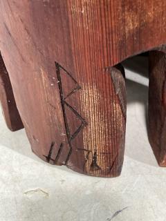 MODERNIST SIGNED ABSTRACT CARVED TOTEM SCULPTURE - 2807538