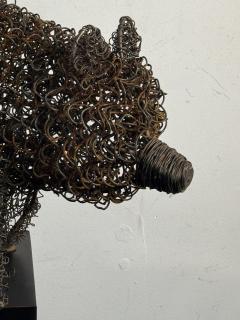 MODERNIST WIRE BEAR SCULPTURE - 4404218
