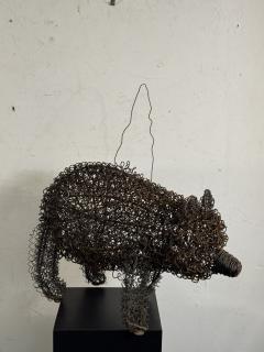 MODERNIST WIRE BEAR SCULPTURE - 4404219