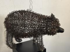 MODERNIST WIRE BEAR SCULPTURE - 4404221