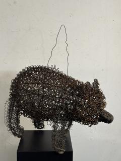 MODERNIST WIRE BEAR SCULPTURE - 4404222