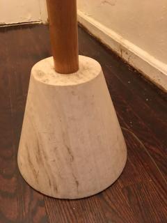 MODERNISTIC ITALIAN FRAMED GLASS AND TRAVERTINE MARBLE PALM TREE FLOOR LAMP - 803473