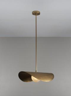 MONTERA Biomorphic Pendant Light in Brass and Blown Glass - 2944554