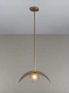 MONTERA Biomorphic Pendant Light in Brass and Blown Glass - 2944555