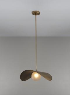MONTERA Biomorphic Pendant Light in Brass and Blown Glass - 2944558