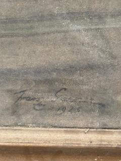 MONUMENTAL ANTIQUE PORTRAIT OF A KNIGHT ON A SHIP AT SEA SIGNED DATED 1925 - 4578504