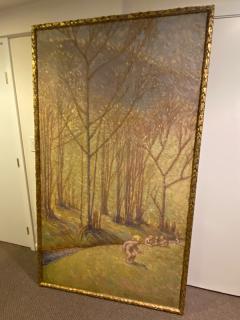 MONUMENTAL ART NOUVEAU LANDSCAPE PAINTING - 2185979