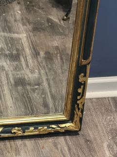 MONUMENTAL DARK GREY GOLD CARVED WOOD DESIGN ARCH MIRROR - 4496323