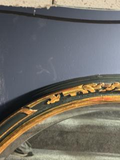 MONUMENTAL DARK GREY GOLD CARVED WOOD DESIGN ARCH MIRROR - 4496326