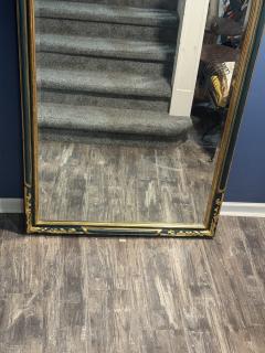 MONUMENTAL DARK GREY GOLD CARVED WOOD DESIGN ARCH MIRROR - 4496333