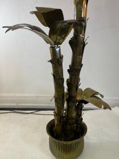 MONUMENTAL ITALIAN BRASS PALM TREE IN POT SCULPTURE - 1436271