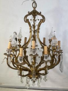 MONUMENTAL ITALIAN GILT METAL AND CRYSTAL CHANDELIER - 1577997