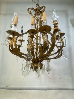 MONUMENTAL ITALIAN GILT METAL AND CRYSTAL CHANDELIER - 1577999