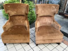 MONUMENTAL ITALIAN MODERNIST WINGBACK CHAIRS - 3329327