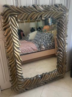 MONUMENTAL MODERN SILVERED PALM FROND MIRROR - 2410103