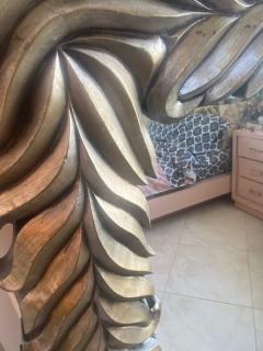 MONUMENTAL MODERN SILVERED PALM FROND MIRROR - 2410104