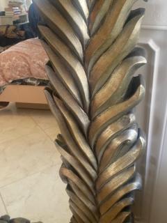 MONUMENTAL MODERN SILVERED PALM FROND MIRROR - 2410105