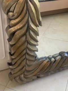 MONUMENTAL MODERN SILVERED PALM FROND MIRROR - 2410108
