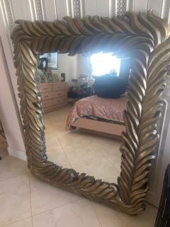 MONUMENTAL MODERN SILVERED PALM FROND MIRROR - 2410109