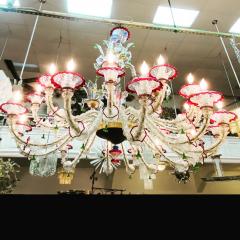 MONUMENTAL MULTI COLORED MURANO GLASS CHANDELIER - 1258266