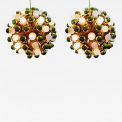 MONUMENTAL SPECTACULAR PAIR OF MODERN BRASS SPUTNIK CHANDELIERS - 1848579