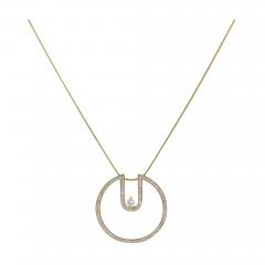 MOVADO DIAMOND CIRCLE PENDANT NECKLACE - 2784489