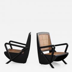 MULHOLLAND CANED CHAIRS IN EBONY - 1022350