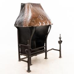 Mackay Hugh Baillie Scott Hand Forged Iron and Copper Fireplace in the Style of Baillie Scott - 4189550