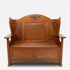Mackay Hugh Baillie Scott Wylie Lochhead M H Baillie Scott an Arts Crafts Glasgow School Oak Settle - 4232889