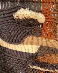 Macram wall tapestry Spain circa 1970 - 4211143