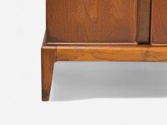 Maddox Mid Century Modern Walnut Stainless Steel Nightstands USA 1960s - 4124627