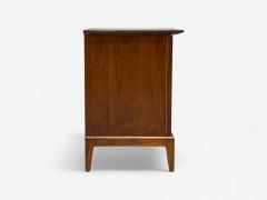 Maddox Mid Century Modern Walnut Stainless Steel Nightstands USA 1960s - 4124628