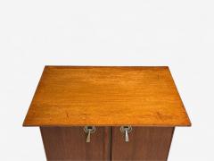 Maddox Mid Century Modern Walnut Stainless Steel Nightstands USA 1960s - 4124629