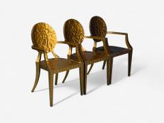 Made Goods Hammered Gilt Iron Six Daphne Dining Chairs Philippines 21st C  - 4244825