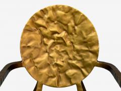 Made Goods Hammered Gilt Iron Six Daphne Dining Chairs Philippines 21st C  - 4244829