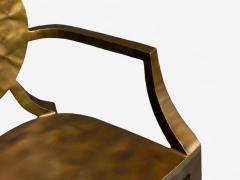 Made Goods Hammered Gilt Iron Six Daphne Dining Chairs Philippines 21st C  - 4244830
