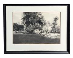 Madeleine Rosemarie Liepe Charcoal on paper The Edge of the Park Signed Liepe 70 - 3343339