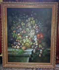 Madeline Picot Monumental Still Life Oil on Canvas of Fruit by M Picot - 1705195