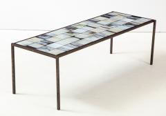 Mado Jolain Mado Jolain Ceramic Tile and Iron Coffee Table France c 1950 - 1594358