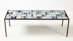 Mado Jolain Mado Jolain Ceramic Tile and Iron Coffee Table France c 1950 - 1594359