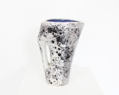 Mado Jolain Mado Jolain French Ceramic Vase Abstract Black White and Grey Blue Interior - 4296668