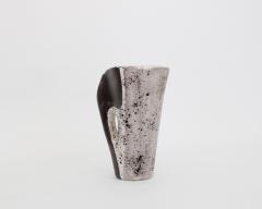 Mado Jolain Mado Jolain French Ceramic Vase with Abstract Drawings Black White and Grey - 2056029