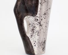 Mado Jolain Mado Jolain French Ceramic Vase with Abstract Drawings Black White and Grey - 2056031