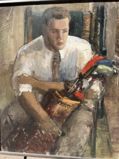 Madolin Vautrinot Impressionist Oil of American Golf Icon James E Sonny Fraser - 4565217