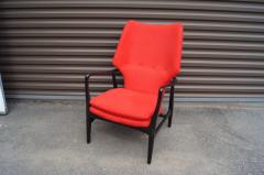 Madsen Sch bel Ebonized Highback Lounge Chair by Ib Madsen and Acton Schubell - 318866