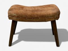 Madsen and Schubell Ottoman Beech Suede Sweden 1940s - 4449081