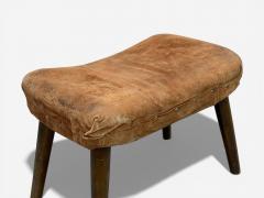 Madsen and Schubell Ottoman Beech Suede Sweden 1940s - 4449085