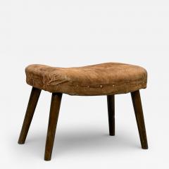 Madsen and Schubell Ottoman Beech Suede Sweden 1940s - 4449119